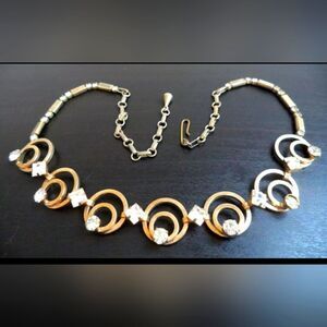 VINTAGE ESTATE MCM HIGH END RHINESTONE COUTURE 18 3/4" NECKLACE